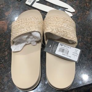 NWT Roxy Jute Slides